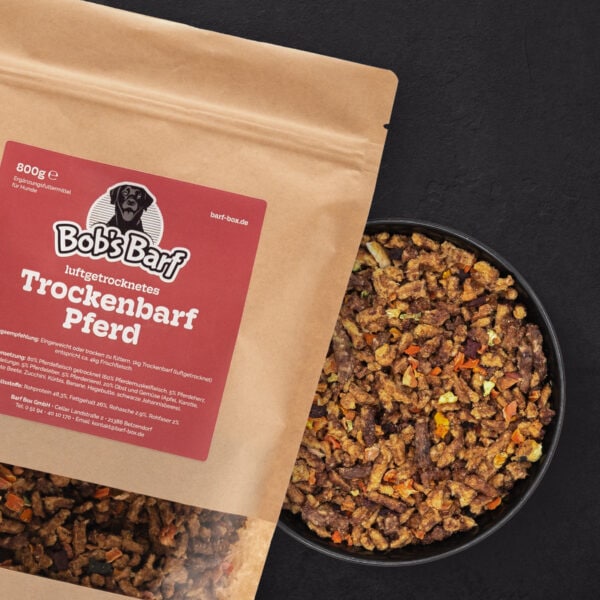 Trockenbarf Pferd luftgetrocknet 800g
